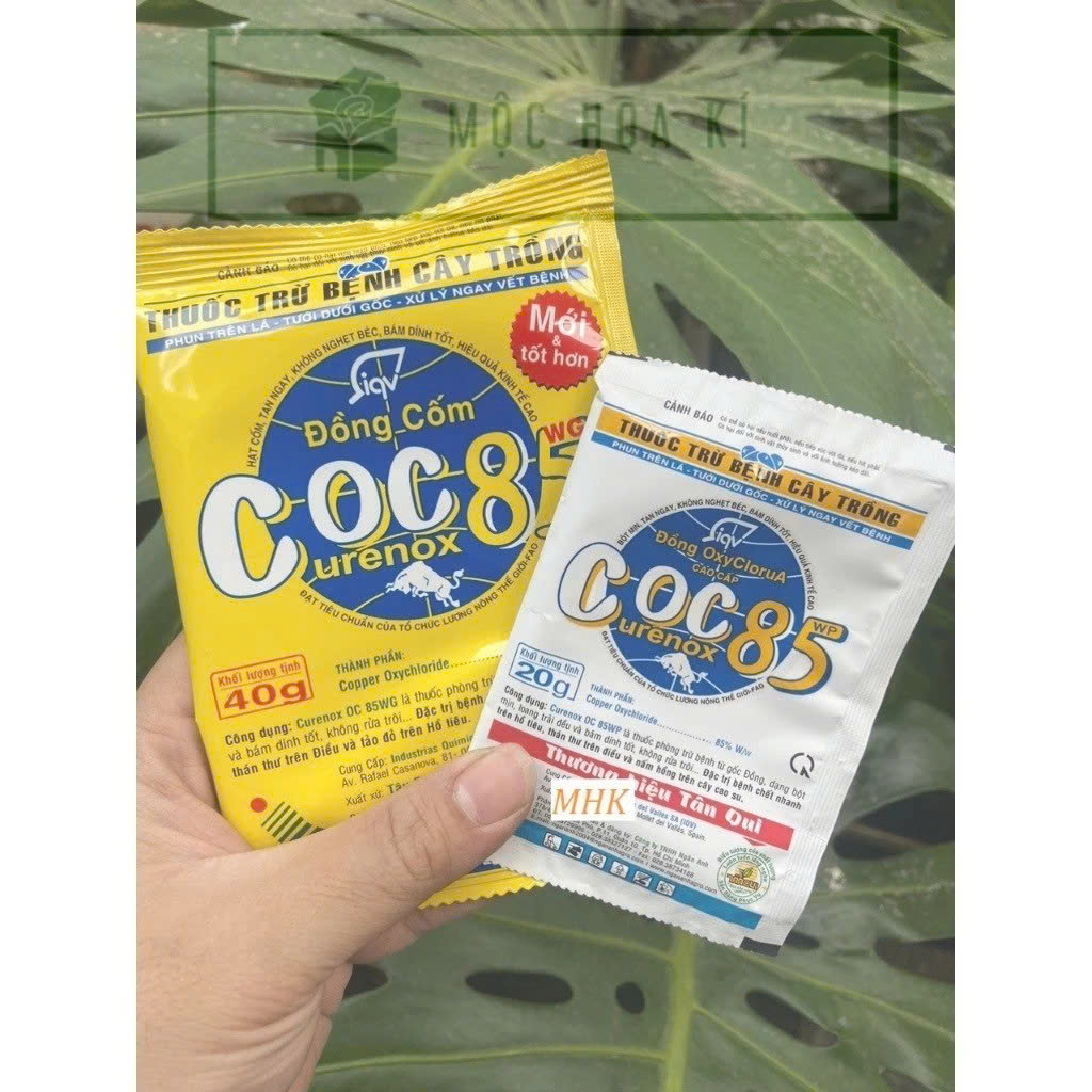 COC85 - Trừ nấm bệnh trên cây kiểng , hoa kiểng ! COC xanh gói 20g / COC85 vàng gói 40g COC85 - Trừ nấm bệnh trên cây kiểng , hoa kiểng ! COC xanh gói 20g / COC85 vàng gói 40g